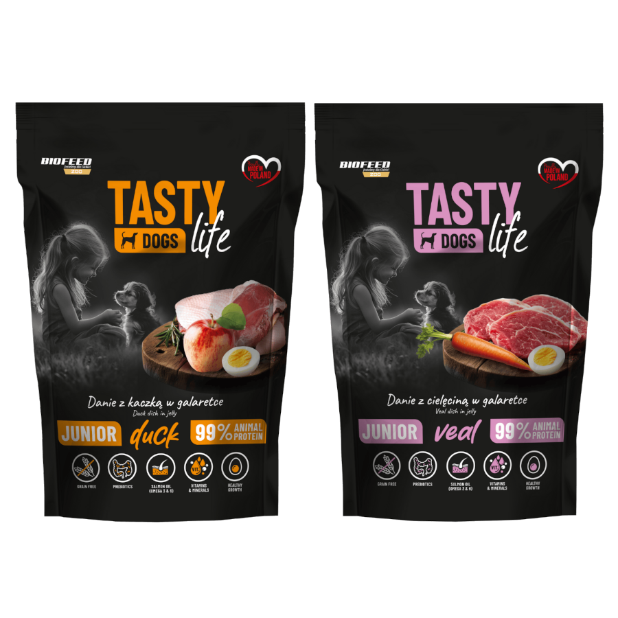 Mokra karma dla psów Tasty Dogs Life Cielęcina Kaczka