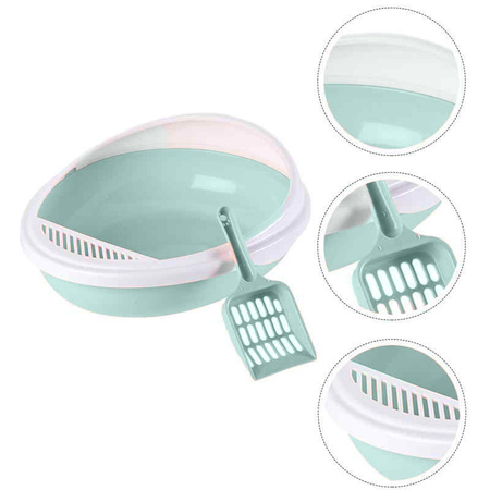 Owalna Kuweta Dla Kota OTWARTA PC-YK08 Bladozielona 41x34x9cm + ŁOPATKA GRATIS