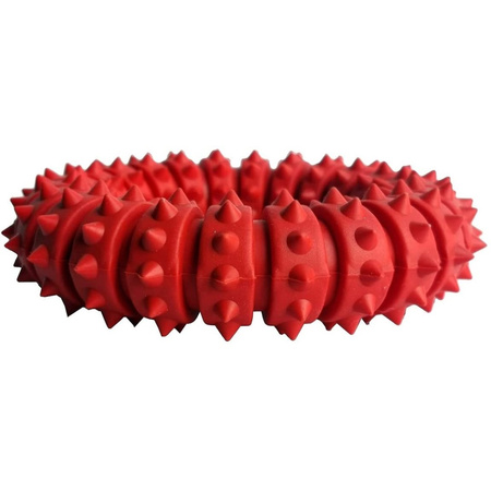 Kółko Gumowe Zabawka Dla Psa Gryzak Czerwony 12cm