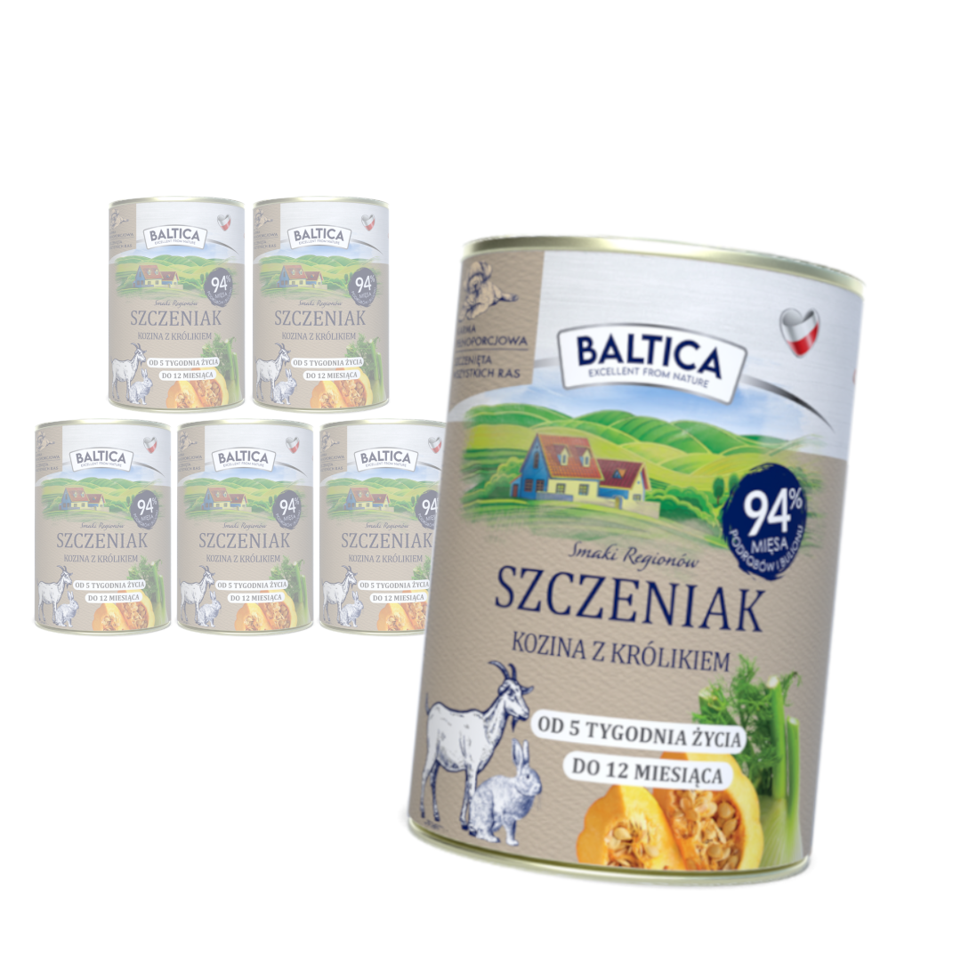 Baltica Kozina z Królikiem Bezzbożowa Mokra Karma Dla Szczeniąt