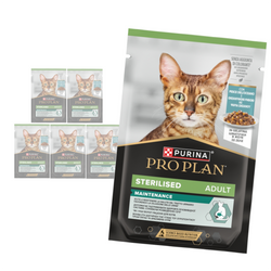 Purina Pro Plan Adult Sterilised Maintenance 6x85g Mokra Karma Dla Kota z Rybami Oceanicznymi w Galaretce