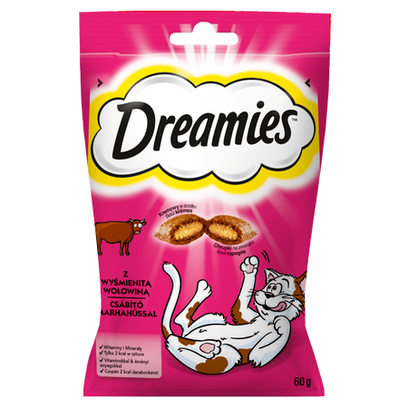 Dreamies z Wyśmienitą Wołowiną 60g Przysmaki dla kota