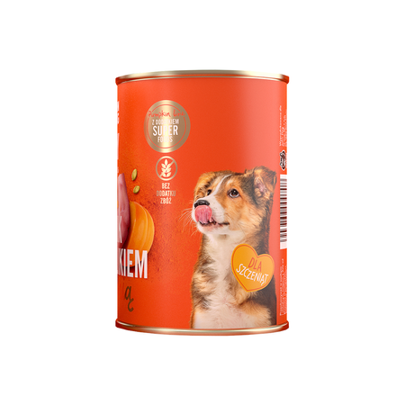 JOHN DOG Karma Mokra Dla Szczeniąt Pumpkin Line Dzik z Królikiem i Dynią 24x400g