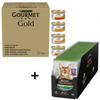 Purina Gourmet Gold 96x85g Mokra Karma dla Kota Mix Smaków w Sosie + GRATIS 26x85g Purina Pro Plan Sterilised z Kaczką