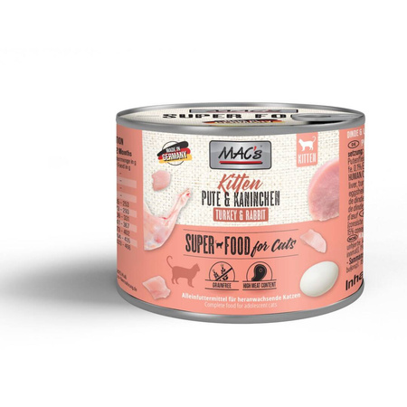 MAC's Kitten Mokra Karma Dla Kociąt Mix Smaków 12x200g Cielęcina Indyk Wołowina