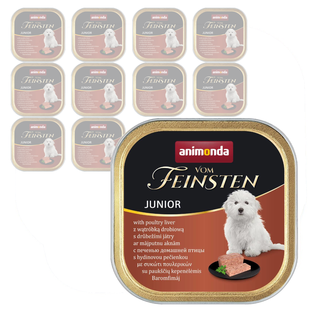 Animonda Vom Feinsten Junior Mokra Karma Dla Szczeniąt z Wątróbką Drobiową