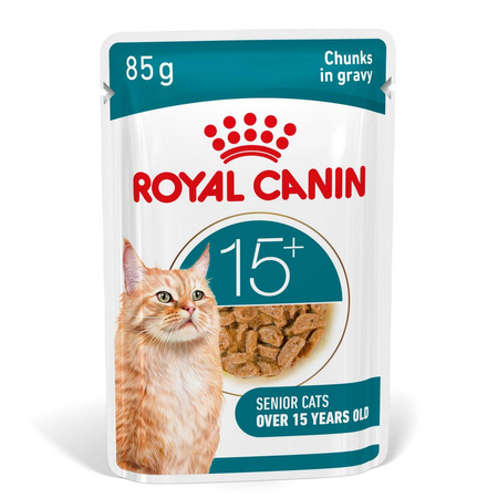 Royal Canin Ageing 15+ Karma Mokra 24x85g Kawałki w Sosie Dla Kotów Dojrzałych Po 15 Roku Życia