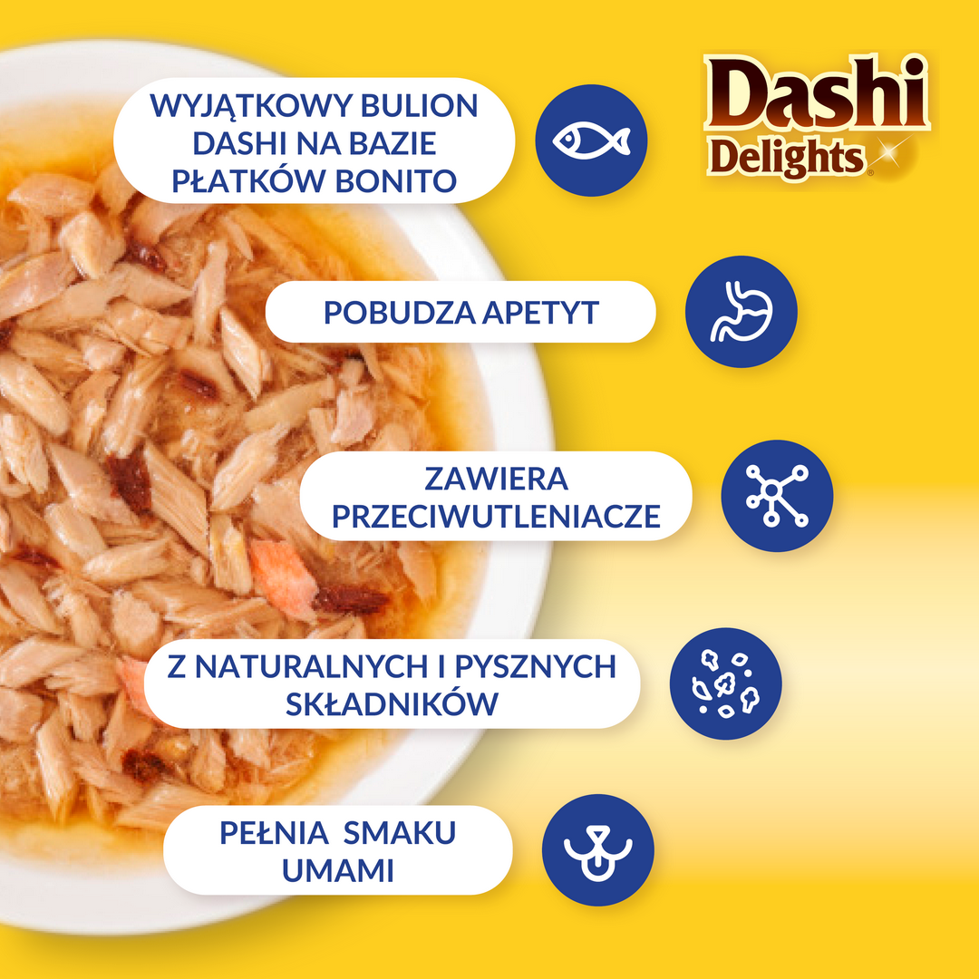 Przysmak aromoatyczny bulion dashi karma uzupełniająca dla kota
