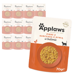 Applaws Cat Mokra Karma Dla Kota 12x70g Pierś z Kurczaka z Dynią w Bulionie