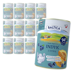 Baltica Indyk z Dynią 12x400g Monoproteinowa Hipoalergiczna Bezzbożowa Mokra Karma Dla Psa