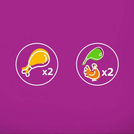 WHISKAS Adult Saszetka 4 x 85g Kremowe Wariacje Mokra Karma Dla Dorosłego Kota w Sosie Kurczak z Warzywami, Jagnięcina z Indykiem