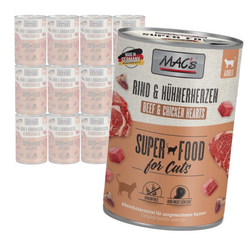 MAC's Cat 12x400g Mokra Karma Dla Kota Wołowina Serca Drobiowe