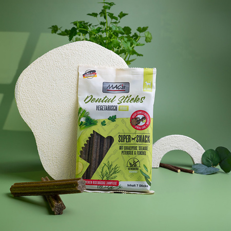 Mac's Dog Dental Stick Vegetarian 180g Bezzbożowy Przysmak Dentystyczny Dla Psa