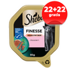 Sheba Finesse Tacka 22+22 GRATIS Mokra Karma Pełnoporcjowa Dla Kota  z Łososiem w Musie