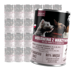 Mokra Karma Dla Psa PetRepublic Kawałki W Sosie Wołowina 24x400g