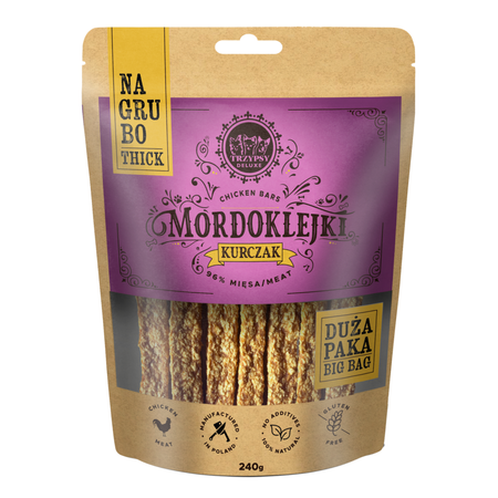 Happy Snacky Przysmak Dla Psa Mordoklejki Z Kurczaka Na Grubo 240g