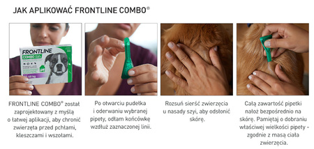 Frontline Combo Spot-On Dla Psów M 10-20kg Pipeta 3x1,34ml Krople Na Pchły Kleszcze i Wszoły