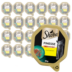Sheba Finesse Tacka 22x85g Mokra Karma Pełnoporcjowa Dla Kota Z Kurczakiem W Musie