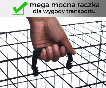 Klatka dla psa kota pupila metalowa 2XL 102*68*75 cm Czarna