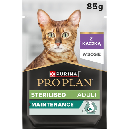Purina Pro Plan Adult Sterilised Maintenance 12x85g Mokra Karma Dla Kota z Kaczką w Sosie