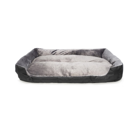 Legowisko prostokątne dla psa i kota S 66x50cm CZARNE z wyjmowaną poduszką 60x43cm