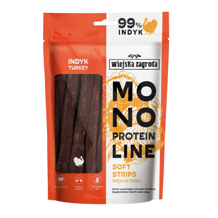 Wiejska Zagroda Monoproteinowe Miękkie Paski 4x100g Przysmak Dla Psa Mix Smaków