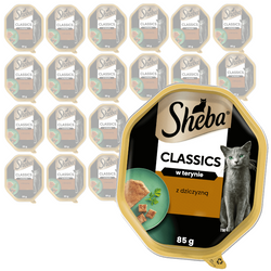 Sheba Classics Tacka 22x85g Mokra Karma Pełnoporcjowa Dla Kota Z Dziczyzną W Terynie