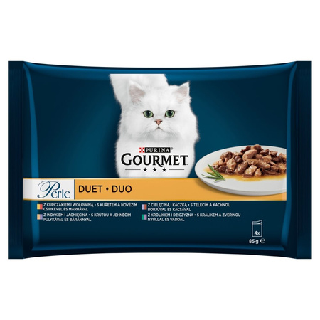 Purina Gourmet Perle Mix Smaków 16x85g Mokra Karma Dla Kota Mini Fileciki w Sosie