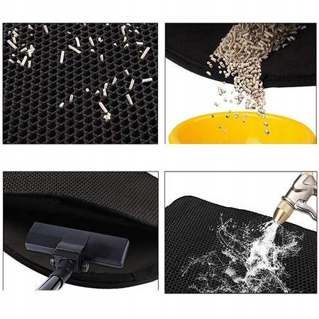 Wycieraczka Pod Kuwetę Zatrzymuje 90% Żwirku 75*55 NIEBIESKA