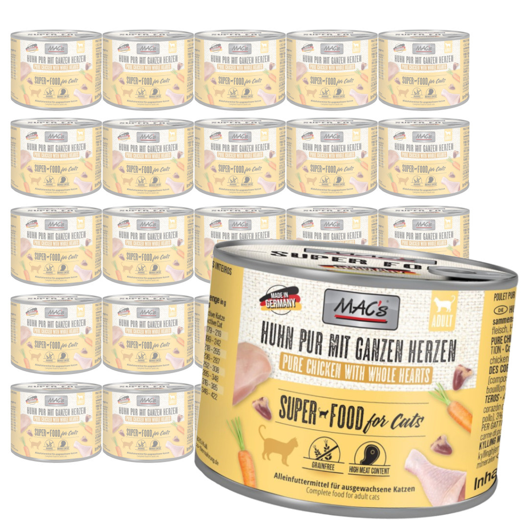 MAC's Bezzbożowa Mokra Karma Dla Kota Kurczak Serca Drobiowe