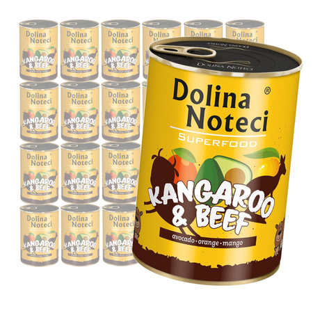 Dolina Noteci Superfood Mokra Karma Dla Psa Kangur Wołowina 24x400g