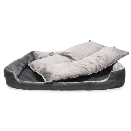 Legowisko prostokątne dla psa XL 110x82cm CZARNE z wyjmowaną poduszką 104x68cm