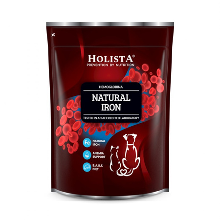 Holista Natural Iron Hemoglobina 600g Dla Psa i Kota Uzupełnienie Żelaza Anemia Dieta BARF
