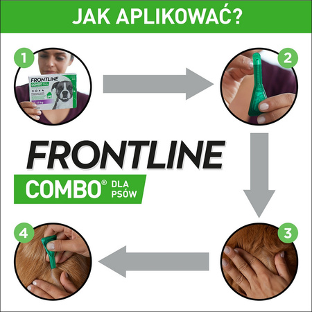 Frontline Combo Spot-On Dla Psów M 10-20kg Pipeta 3x1,34ml Krople Na Pchły Kleszcze i Wszoły