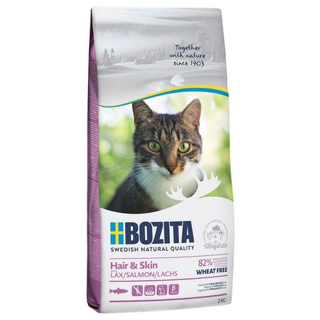 Bozita Hair & Skin Z Łososiem Sucha Karma Dla Kotów O Długiej Sierści I Problemami Ze Skórą 2kg