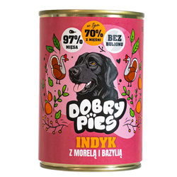 Dobry Pies 400g Mokra Karma Dla Dorosłych Psów Wszystkich Ras Z Indykiem Morelą I Bazylią
