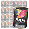 Rafi 24x400g Bezzbożowa Mokra Karma dla Psa z Żołądkami Wołowymi i Szynką Wieprzową