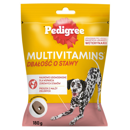 Pedigree Multivitamins Dbałość o Stawy 180g Karma Uzupełniająca Dla Dorosłych Psów o Smaku Kurczaka