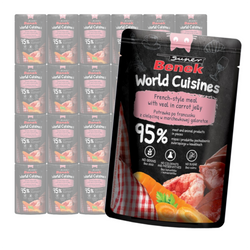 Super Benek World Cuisines 24x100g Mokra Karma Dla Kota Potrawka po Francusku z Cielęciną w Marchewkowej Galaretce