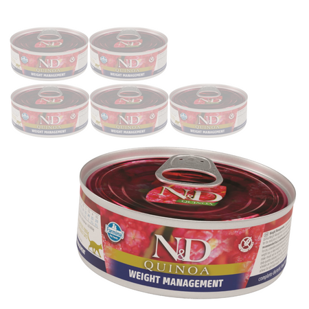 Farmina N&D Cat Quinoa Weight Management 6x80g Mokra Karma z Jagnięciną Dla Kota Redukcja Masy Ciała