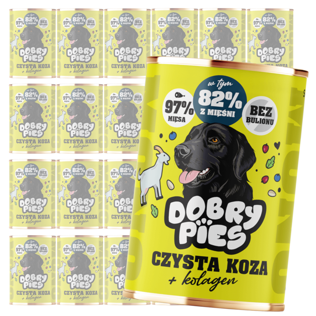 Dobry Pies Mono Koza Monoproteinowa Mokra Karma Dla Dorosłych Psów Koza I Kolagenem