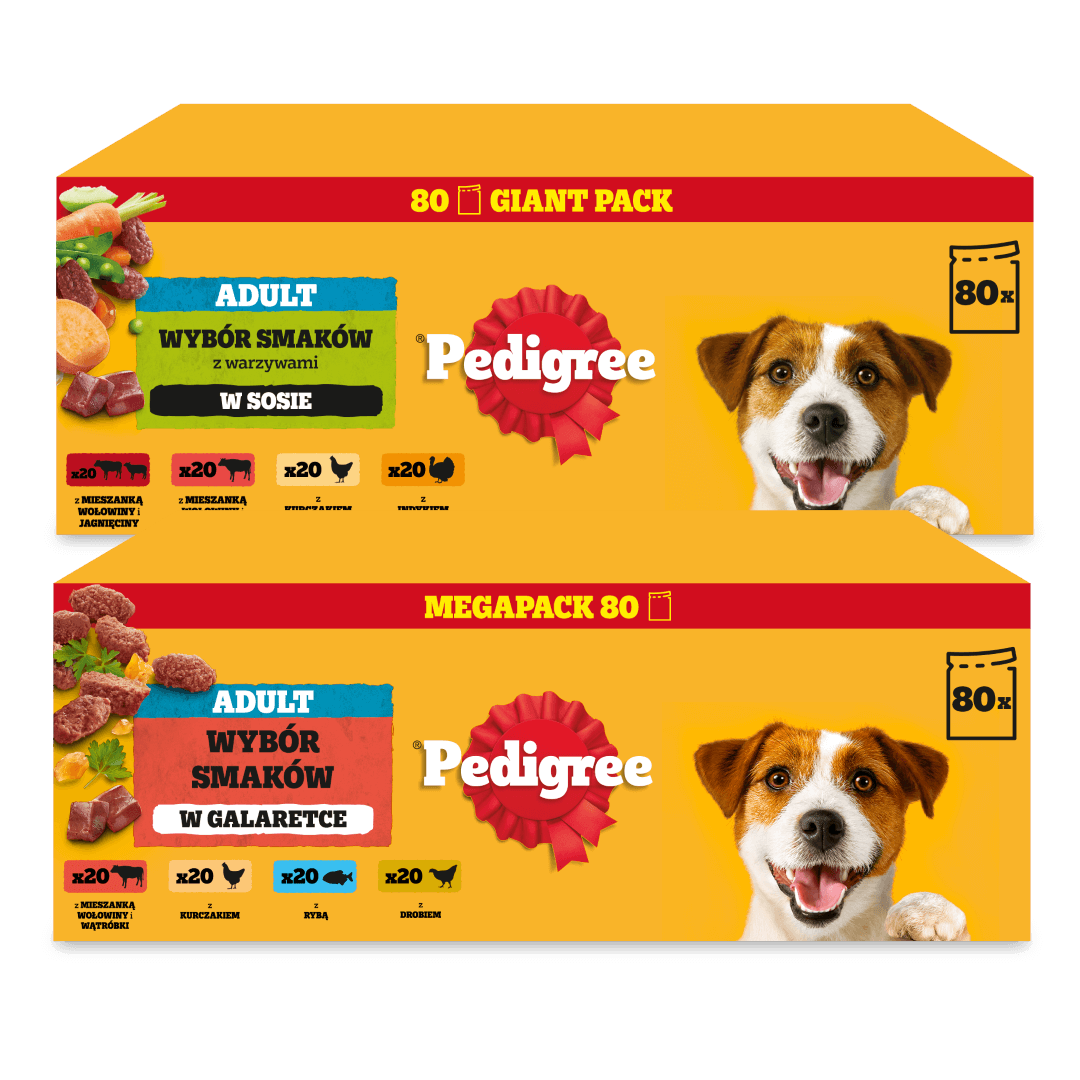 Pedigree Adult Mokra Karma Dla Psa 80x100g Wybór Smaków W Sosie