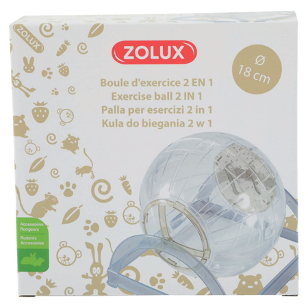 ZOLUX Kula Do Ćwiczeń 2w1 Dla Gryzoni 18cm Beżowa