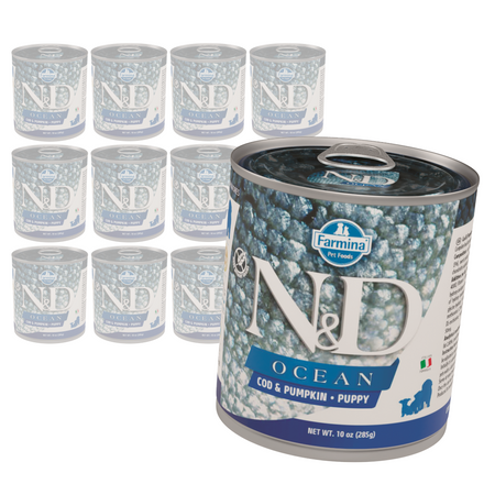 Farmina N&D Dog Ocean Cod Pumpkin Puppy 12x285g Mokra Karma Dla Szczeniąt Dorsz i Dynia