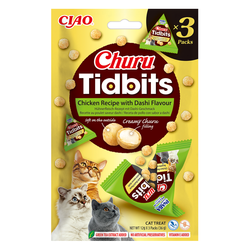 Inaba Cat Churu Tidbits 3x12g Przysmak Dla Kota Z Kurczakiem O Smaku Bulionu Dashi