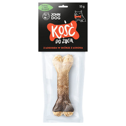 John Dog Przysmak Dla Psa Kość Do Żucia Z Łososiem W Skórze Z Łososia 12cm