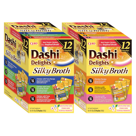 Inaba Cat Dashi Delights Silky Broth 24x40g Karma Uzupełniająca Dla Kota Mix Smaków