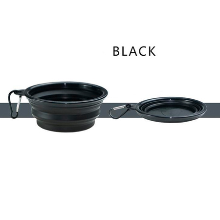 Miska Silikonowa Składana Podrózna dla Twojego Pupila Czarna 1000ml