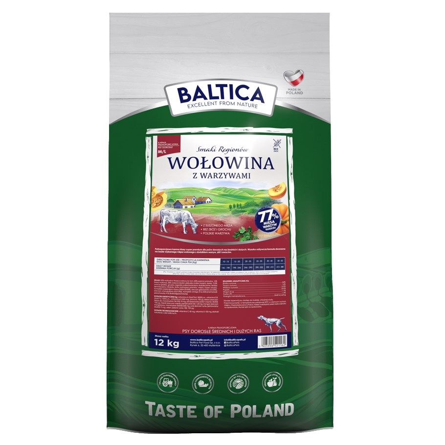 Baltica Adult Bezzbożowa Sucha Karma Dla Psów Średnich i Dużych Ras