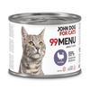 John Dog for Cats 99 Menu Mokra Karma Dla Dorosłych Kotów Z Indykiem 6x200g